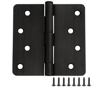 Design House Charnière de porte en bronze huilé, rayon de 6,35 mm, lot de 3, 10,2 x 10,2 cm 181552