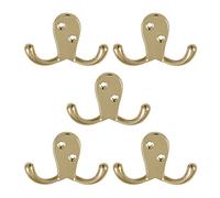 Design House Laiton poli, lot de 5, acier, double crochet horizontal