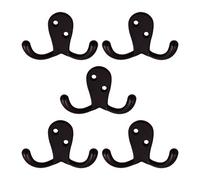 Design House Manteau, acier, noir mat, double crochet horizontal