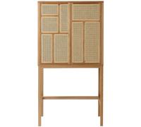Design House Stockholm Cabinet vitré Air chêne. rotin