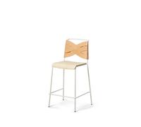 Design House Stockholm Chaise de bar Torso - cuir - Frêne/ blanc