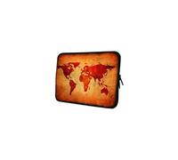 Design - Housse d'ordinateur portable - 15.6" - carte globale brune