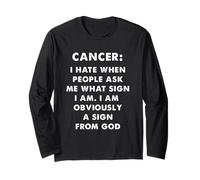 Design Humoristique avec Citation Astrologie du Zodiaque Cancer Manche Longue