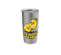 Design humoristique avec des citrons amusants Gobelet isotherme en acier inoxydable double paroi
