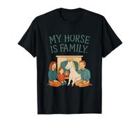Design humoristique avec inscription « My Horse Is Family » T-Shirt