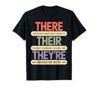 Design Humoristique de Cours de Grammaire Anglaise « There Their Theyre » T-Shirt