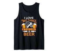 Design Humoristique « I Love Two Things Engineer and Beer » Débardeur