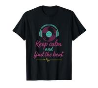 Design humoristique Keep Calm and Find the Beat Music T-Shirt