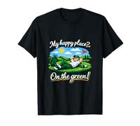 Design Humoristique My Happy Place on The Green Golf T-Shirt