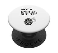 Design Humoristique « Not A Dartist But I Try » PopSockets PopGrip Adhésif