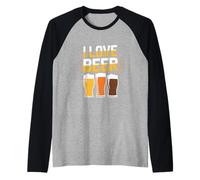 Design « I Love Beer Craft Beer Lover » Manche Raglan