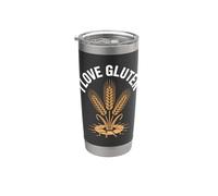 Design « I Love Gluten Wheat Athusiast » Gobelet isotherme en acier inoxydable double paroi