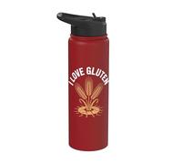 Design « I Love Gluten Wheat Athusiast » Stainless Steel Insulated Water Bottle