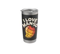 Design « I Love Mango Tropical Fruit Lover » Gobelet isotherme en acier inoxydable double paroi