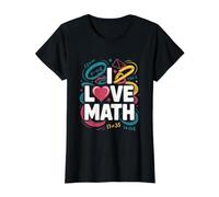 Design « I Love Math Equations » T-Shirt Graphique avec Valeur, Femme, Noir, M