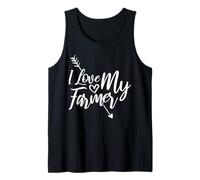 Design « I Love My Farmer », Jolie Femme de Fermier, propriétaire de Ferme Débardeur