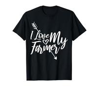 Design « I Love My Farmer », jolie femme de fermier, propriétaire de ferme T-Shirt
