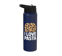 Design « I Love Pasta Enthusiast Delight » Stainless Steel Insulated Water Bottle