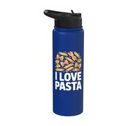 Design « I Love Pasta Enthusiast Delight » Stainless Steel Insulated Water Bottle