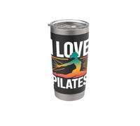 Design « I Love Pilates » Gobelet isotherme en acier inoxydable double paroi