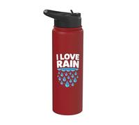 Design « I Love Rain Drop » Stainless Steel Insulated Water Bottle