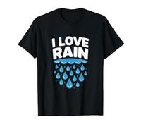 Design « I Love Rain Drop » T-Shirt Graphique avec Valeur, Homme, Noir, S