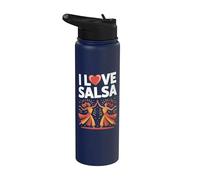 Design « I Love Salsa Dance » Stainless Steel Insulated Water Bottle
