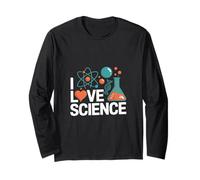 Design « I Love Science Chemistry Atoms » Manche Longue
