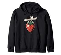 Design « I Love Strawberries Fruit » Sweat à Capuche