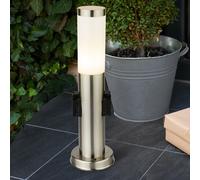 Lampadaire véranda jardin inox IP44 éclairage 2x douille Globo 3158K