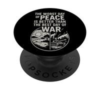 Design inspirant avec Citation « Peace Over War » PopSockets PopGrip Adhésif