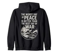 Design inspirant avec Citation « Peace Over War » Sweat à Capuche