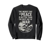 Design inspirant avec Citation « Peace Over War » Sweatshirt