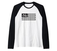 Design inspiré du Drapeau américain des États-Unis pour vélo de Route et VTT Manche Raglan