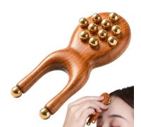 Design inspiré du Gua Sha : le masseur pour le visage combine mouvement circulaire et roulement | Design portable en bois, massage doux de la peau, pour femme, bras, dos, jambe, nez, yeux, maison, voyage quotidien