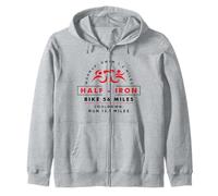 Design inspiré du Triathlon Demi-Fer Sweat à Capuche