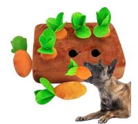 Design interactif doux - Jouet pour chien en forme de carotte - Activité de stimulation mentale | Portable enroulable pour l'entraînement comportemental en plein air, tapis de reniflage de nez lavable
