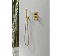 Design iX PVD Herzbach match0 21.914400.2.41 Laiton Acier, 2000 douche intégré, flexible de douche match2 .250mm