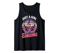 Design Just A Girl Who Loves Singing Music Lover Débardeur