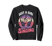 Design Just A Girl Who Loves Singing Music Lover Sweatshirt