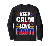 Design Keep Calm And Love Haiti pour les amoureux haïtiens Manche Longue