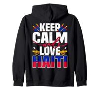 Design Keep Calm And Love Haiti pour les amoureux haïtiens Sweat à Capuche