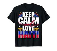 Design Keep Calm And Love Haiti pour les amoureux haïtiens T-Shirt
