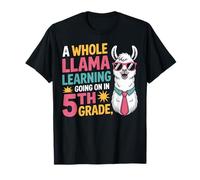 Design Lama Amusant de 5e année pour s'amuser à l'école T-Shirt