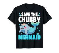 Design Lamantin Graphique Mignon sirène potelée Vache de mer T-Shirt