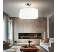 Design Lampe Suspendue Sommeil la Vie Chambre Éclairage Tissu Plafonniers Blanc