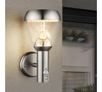 Design LED Inox Mur Spot Façades Capteur Extérieur Lampe Véranda Verre Lampe
