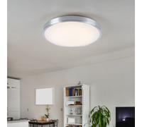 Plafonnier plafonnier lampe de salon aluminium éclairage rond blanc, plastique aluminium, 1x LED 1x 13 W 960 lumens, D 34 cm