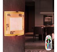Design LED Plafond Lampe Murale RGB Télécommande Dimmable Verre Jaune Cuisine