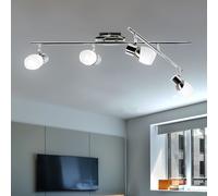 16,8 Watt SMD Plafonnier LED 4-flamme éclairage verre clair761015-4